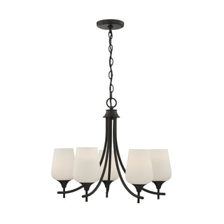 Octave 5-Light Chandelier in Matte Black
