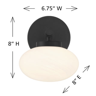 Barrow 1-Light Wall Sconce in Matte Black