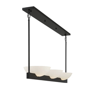 Fallon 3-Light Linear Chandelier in Matte Black
