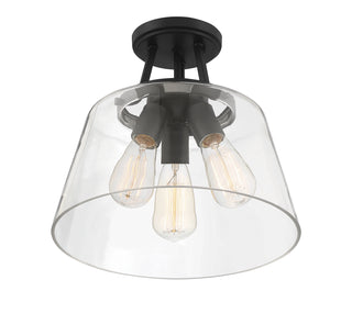 Calhoun 3-Light Ceiling Light in Matte Black