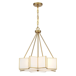 Reiling 3-Light Pendant in Warm Brass
