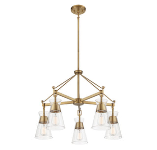 Lakewood 5-Light Chandelier in Warm Brass
