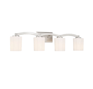 Whitney 4-Light Bathroom Vanity Light in Satin Nickel