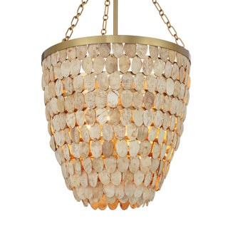 Catalan 4-Light Pendant in Warm Brass by Breegan Jane