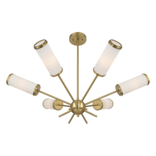 Denison 6-Light Chandelier in Warm Brass by Dann Foley