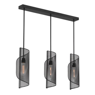 Hillbourne 3-Light Linear Chandelier in Matte Black