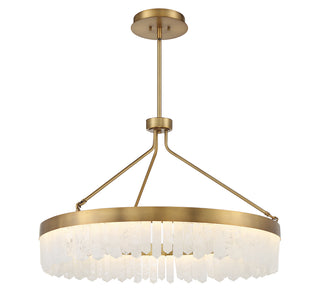 Landon LED Pendant in Warm Brass