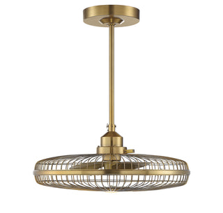 Wetherby LED Fan D'Lier in Warm Brass