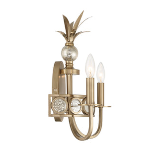 Hearst 2-Light Wall Sconce in Noble Brass