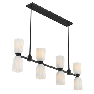 Baldwin 8-Light Linear Chandelier in Matte Black