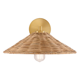 1-Light Wall Sconce in Natural Brass