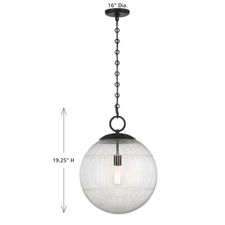 Cabot 1-Light Pendant in Matte Black