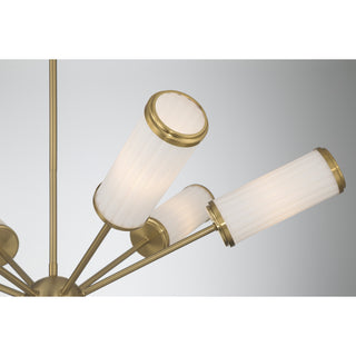 Denison 6-Light Chandelier in Warm Brass by Dann Foley