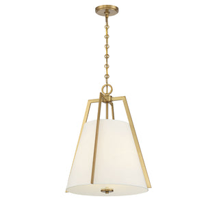 Mansfield 3-Light Pendant in Warm Brass