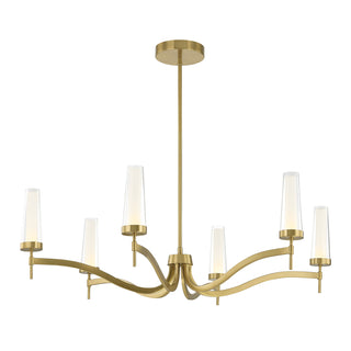 Butler 6-Light Chandelier in Warm Brass