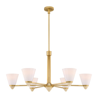 Kohlman 6-Light Chandelier in Warm Brass