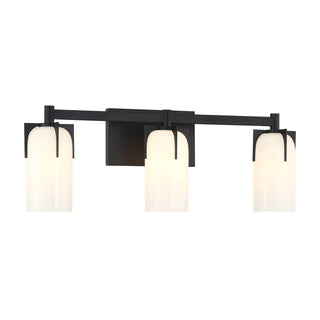 Caldwell 3-Light Bathroom Vanity Light in Matte Black