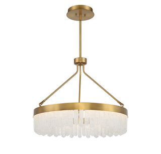 Landon LED Pendant in Warm Brass