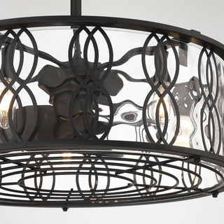Snowden 5-Light LED Fan D'Lier in Matte Black