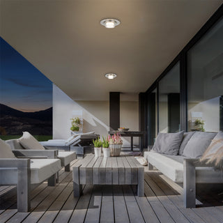 Plate Flush Mount  Brushed Stainless Steel