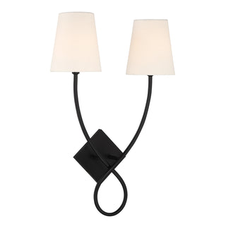 Barclay 2-Light Wall Sconce in Matte Black