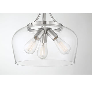 Octave 3-Light Pendant in Satin Nickel