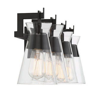 Lakewood 4-Light Bathroom Vanity Light in Matte Black