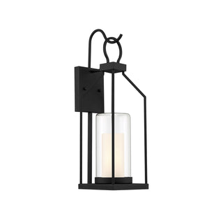 Hamilton 1-Light Outdoor Wall Lantern in Matte Black
