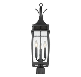 Montpelier 3-Light Outdoor Post Lantern in Matte Black