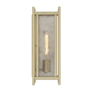 Jacobs 1-Light Outdoor Wall Lantern in Serene Brass