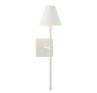 Jefferson 1-Light Wall Sconce in Bisque White