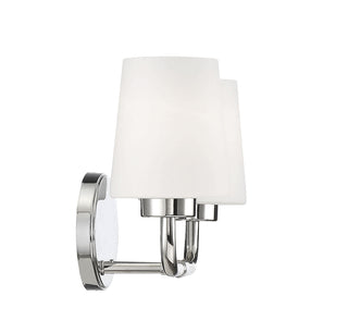 Capra 2-Light Bathroom Vanity Light in Polished Nickel