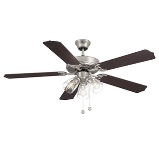 52" 3-Light Ceiling Fan in Brushed Nickel