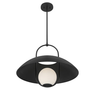 Lehigh 1-Light Pendant in Matte Black
