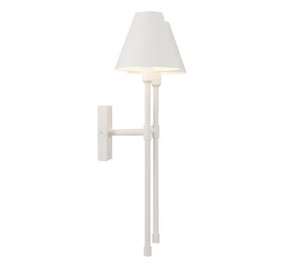 Jefferson 2-Light Wall Sconce in Bisque White