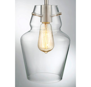 Vintage 1-Light Mini-Pendant in Satin Nickel