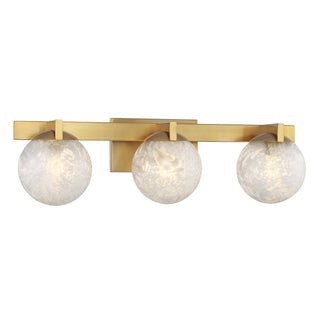 Darien 3-Light Bathroom Vanity Light in Warm Brass