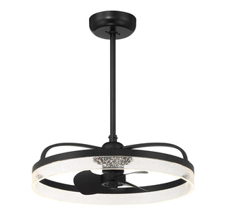 Lyria LED Fan D'Lier in Matte Black