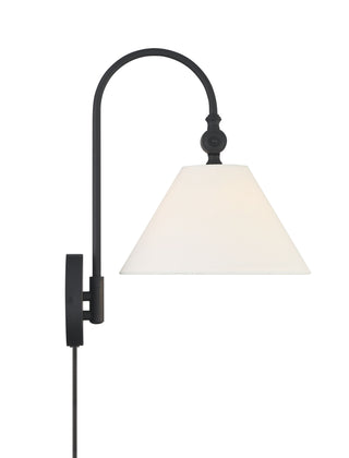 1-Light Wall Sconce in Matte Black