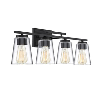 Calhoun 4-Light Bathroom Vanity Light in Black
