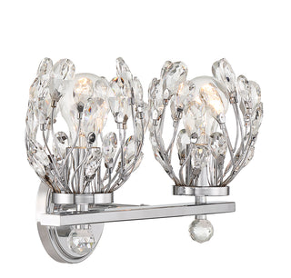 Moreno 2-Light Bathroom Vanity Light in Chrome