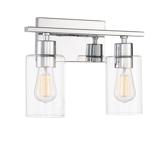 Lambert 2-Light Bathroom Vanity Light in Polished Chrome