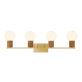 Jarrell 4-Light Bathroom Vanity Light in Warm Brass