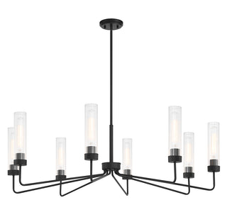 Baker 8-Light Chandelier in Matte Black