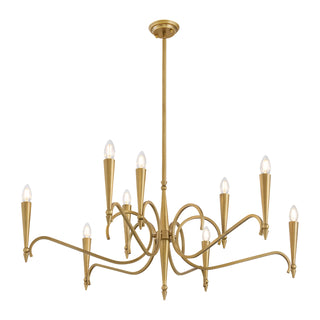 Tremont 9-Light Chandelier in Riviera Brass