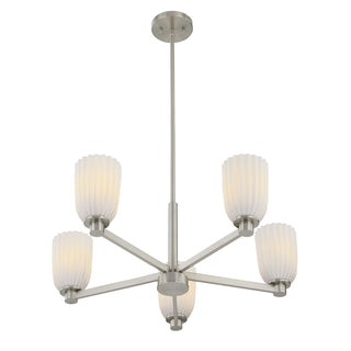 Baldwin 5-Light Chandelier in Satin Nickel