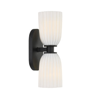 Baldwin 2-Light Wall Wall Sconce in Matte Black