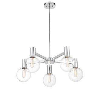 Wright 5-Light Chandelier in Chrome