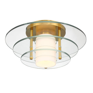 Newell 1-Light Ceiling Light in Warm Brass