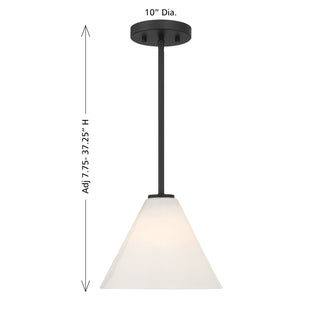 Blair 1-Light Mini-Pendant or Semi-Flush in Matte Black